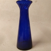 blåt gammelt hyacint glas højt slankt genbrug